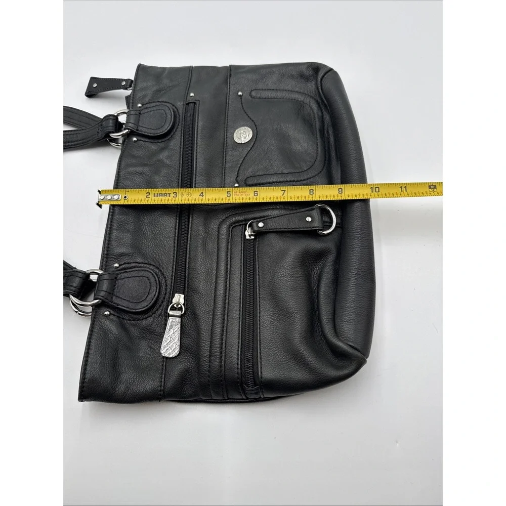 Stone Mountain Black Pebble leather Tote Bag Shoulder Bag Purse Y2K 90's 2000's
